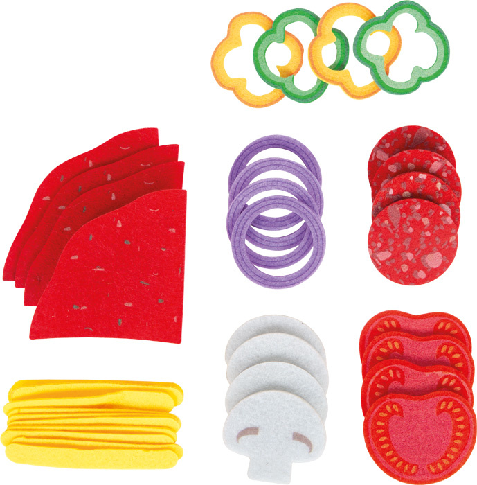 Duży zestaw kuchenny dla dzieci do robienia pizzy z piecykiem Small Foot 12696