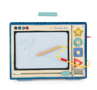 Magnetyczny ekran do rysowania znikopisem retro telewizor Puce & Pilou Moulin Roty 684085