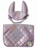 Podkładka pod siodło i bonetka fioletowe akcesoria do Hobby Horse Astrup 84371