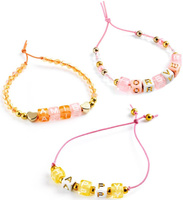 Zestaw do tworzenia biżuterii złote literki 1000 szt. Djeco DJ00031