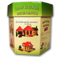 Klocki drewniane o dużych rozmiarach z literkami dla dzieci, XL, 205 el., zabawki konstrukcyjne