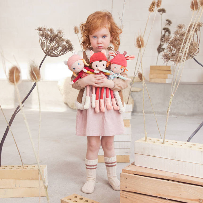 Lalka przytulanka Stella 30 cm ozdobne pudełko w botaniczny wzór 83381 Lilliputiens