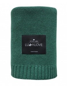 Bambusowy koc Butelkowa zieleń LL4810-Lullalove, kocyki dla dzieci