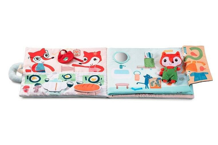 Miła, mięciutka książeczka aktywizująca z uroczą przytulanką „Dzień dobry, mały lisku” 83270-Lilliputiens