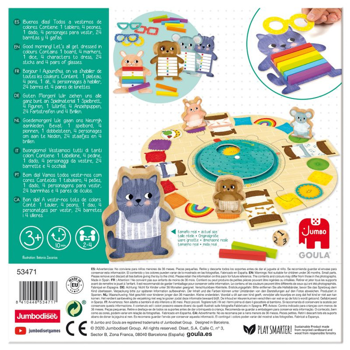 Gra dla dzieci Ubieranki Goula 53471 Kooperacyjna gra edukacyjna