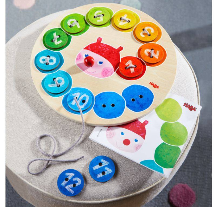 Sznurowanka Gąsienica HB305288-Haba, zabawki motoryczne dla dzieci