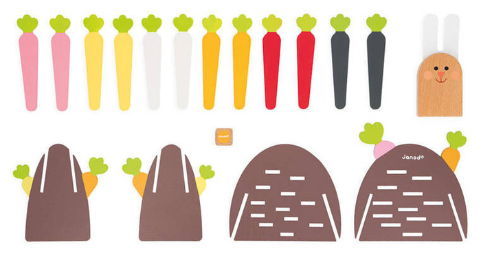 Rodzinna drewniana gra strategiczna Magiczna Marchewka Janod J02473