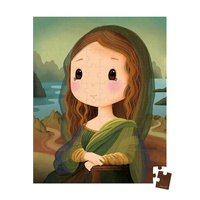 Puzzle w walizce Obraz inspirowany twórczością da Vinci 100 elementów Janod J02579 