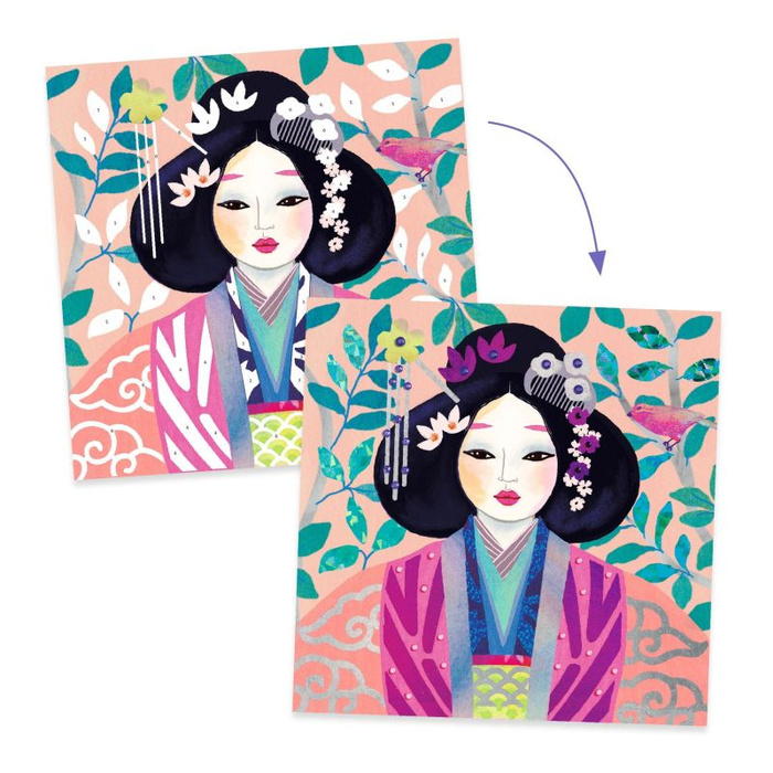 Zestaw kreatywny z folią transferową i diamencikami Biżuteria Djeco DJ09527