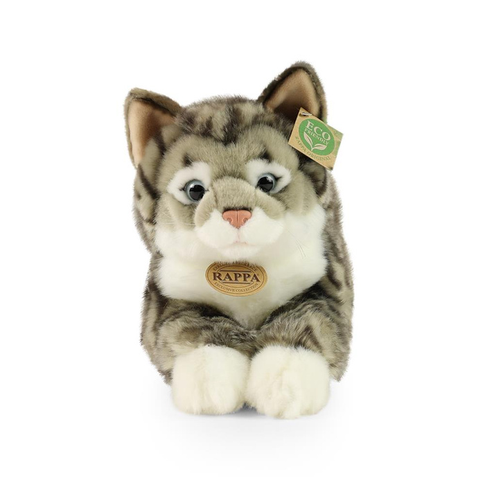 Pluszowy pręgowany kot szary 40 cm Rappa 221154