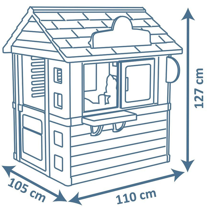 Domek ogrodowy Lodziarnia Smoby 810718 Sweety Corner z akcesoriami kuchennymi do kreatywnej zabawy