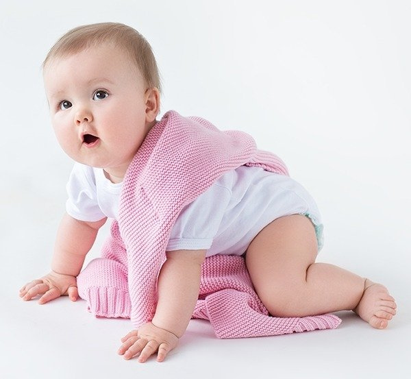 Bambusowy koc Candy pink różowy LL0362-Lullalove, kocyki dla dzieci