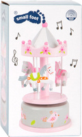 Drewniana pozytywka karuzela koni z melodią w wesołym miasteczku Small Foot 11230