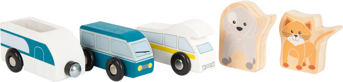 OUTLET Drewniana kostka edukacyjna aktywizująca Pies i kot 12231-SFEZC-Small Foot, zabawki edukacyjne