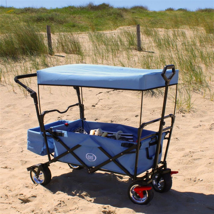 Składany Wózek plażowy AXI A031.193.08 z dachem hamulcem i torbą Udźwig do 80 kg do przewożenia rzeczy i zabawek