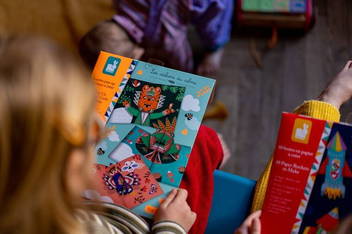 Zestaw kreatywny Przestrzenne kartki pop-up 3D Zwierzęta 6+ J07987-Janod, zestaw artystyczny