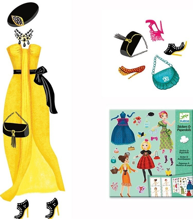 Naklejki dla dzieci do wielokrotnego użycia, Fashion, DJ09691-Djeco, akcesoria dla dziewczynek