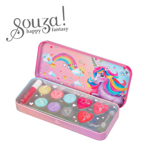 Kosmetyki do makijażu dla dzieci w metalowej kasetce zestaw 10 el. Jednorożec Souza! 107426