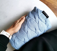 Kocyk z wełny Merino niebieski LL6654-Lullalove, wyprawka dla niemowlaka