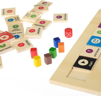 Gra planszowa do nauki języka ang., "English Eater Chatter", 110190-Pilch, zabawki drewniane