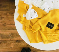 Duży koc bambusowy Musztarda z miodem LL3455-Lullalove, kocyki dla dzieci