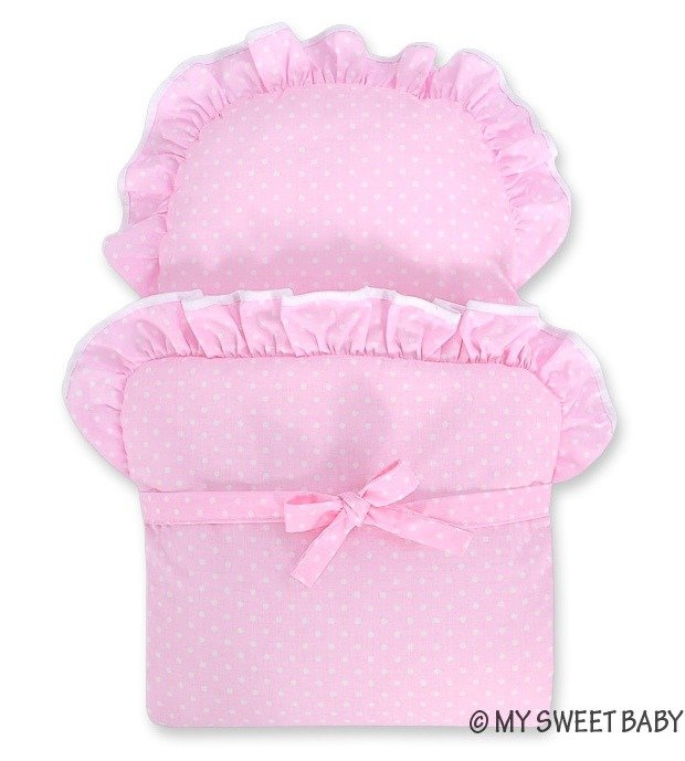 Wiklinowy wózek Naturalny róż 1699530-My Sweet Baby, zabawki dla dziewczynek