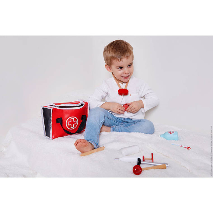 Zestaw dla dzieci zostanę lekarzem 10 el J06513-Janod, zabawki mały lekarz
