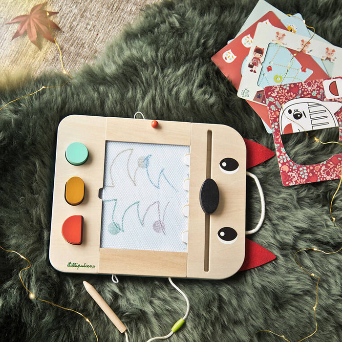 Drewniana tablica do rysowania znikopis Wilk Louis 83473 LILLIPUTIENS