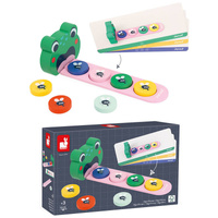 Drewniana układanka rozwija logiczne myślenie Algorytmy Żaba Janod J05088