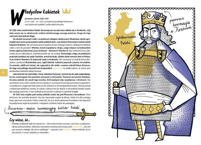 Poczet Królów i Książąt Polskich - książka w sztywnej oprawie, ZT1605-Zuzu Toys, edukacja i historia