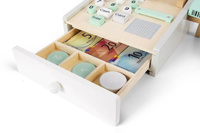 Drewniana kasa dla dzieci z czytnikiem kart 246256 Daisy, zabawa w sklep