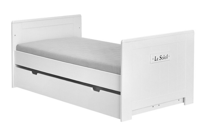 Białe łóżeczko tapczanik 140x70 Blanco Pinio Marsylia MDF