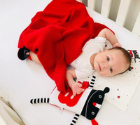 Bambusowy koc Czerwień LL4308-Lullalove, kocyki dla dzieci