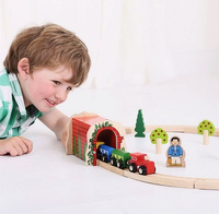 Drewniany, ceglany tunel do kolejki, BJT135-Bigjigs Rail