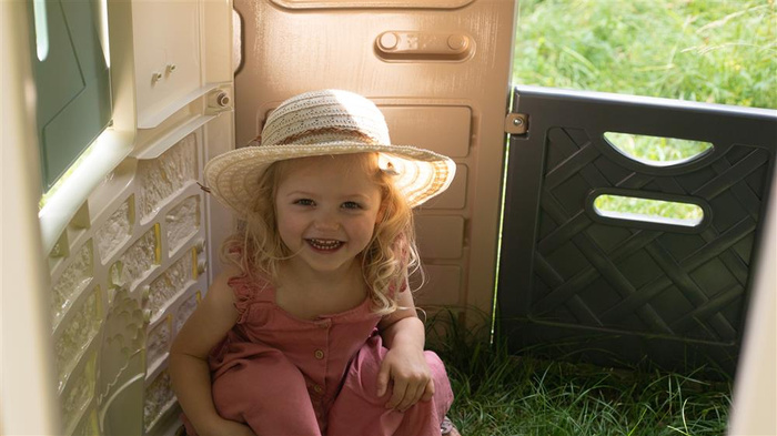 Domek ogrodowy Smoby 810503 Green Jura z bioplastiku przestronne Wnętrze do kreatywnej zabawy