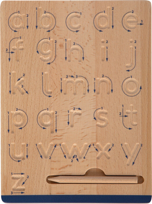 Drewniane tablice edukacyjne do nauki pisania Litery i cyfry Educate Small Foot 12560