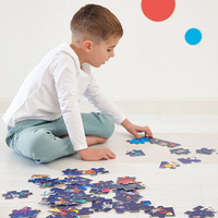 Puzzle w walizce Rakieta kosmiczna 54 elementy J02545 Janod