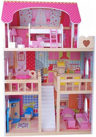 Luksusowy domek dla lalek z drewna - zabawki dla dziewczynek