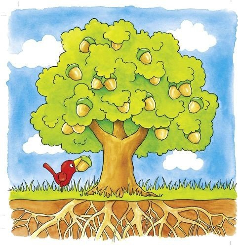 Układanka drewniana na podstawce, Od nasionka do drzewa, Dąb, 57522-goki, puzzle drewniane, edukacyjne