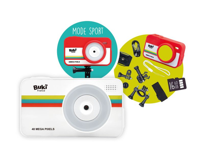 Aparat 2w1 Kamera na rower i kask Autofokus Zoom 16x kolorowy wyświetlacz CamPro Buki PV010