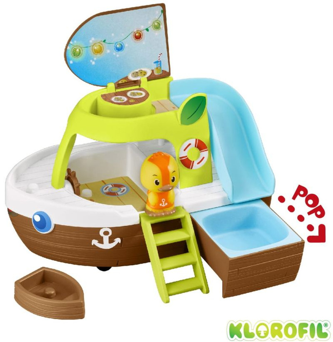 Statek wycieczkowy Klorofil 700209F jacht i figurka zwierzątka