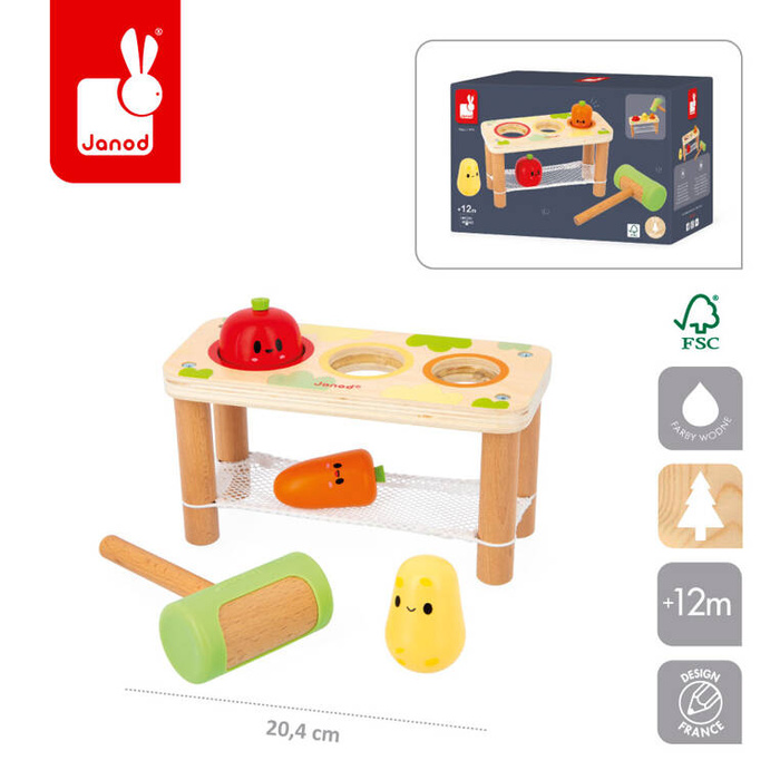 Wbijanka przebijanka z młotkiem Warzywa Farma J03309 Janod