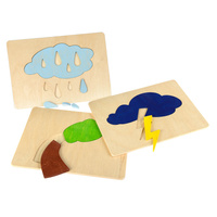 Drewniane duże tablice edukacyjne z puzzlami Zjawiska Pogodowe i przyroda 110131 Pilch