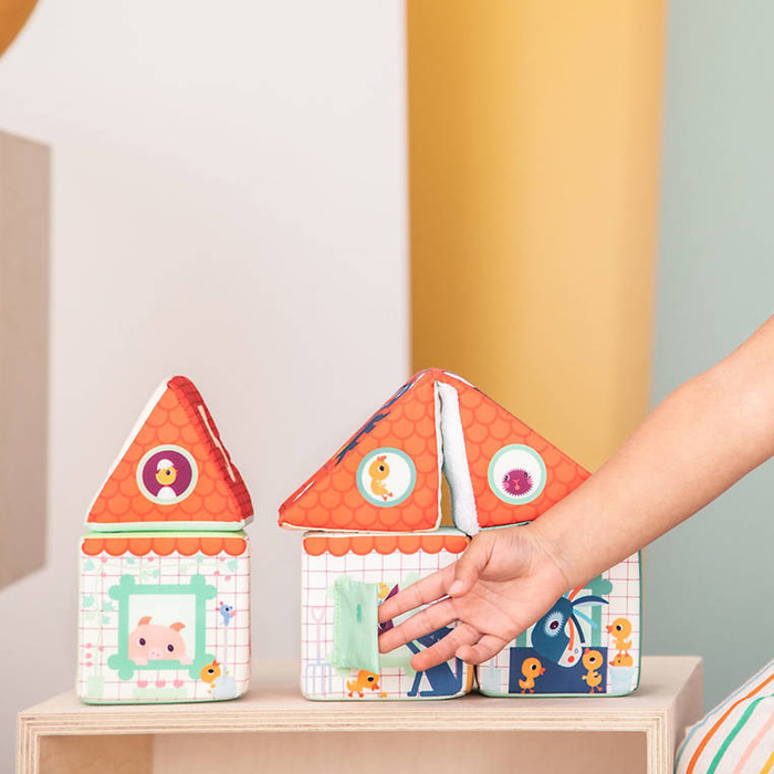 Zestaw 5 miękkich klocków wielofunkcyjnych Stodoła Farma 83455 Lilliputiens