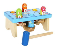 Wbij ptaszka - przebijanka z młotkiem, 5807-small foot, zabawka drewniana