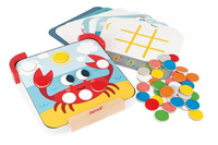 Układanka drewniana magnetyczna z tablicą Uczę się kolorów J05321-Janod