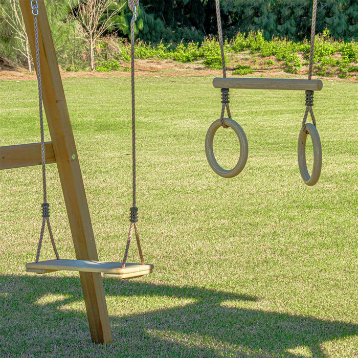 Drewniany duży Plac Zabaw AXI Mitch play tower A030.504.30 Zjeżdżalnia Huśtawki Ścianka wspinaczkowa Wieża do ogrodu