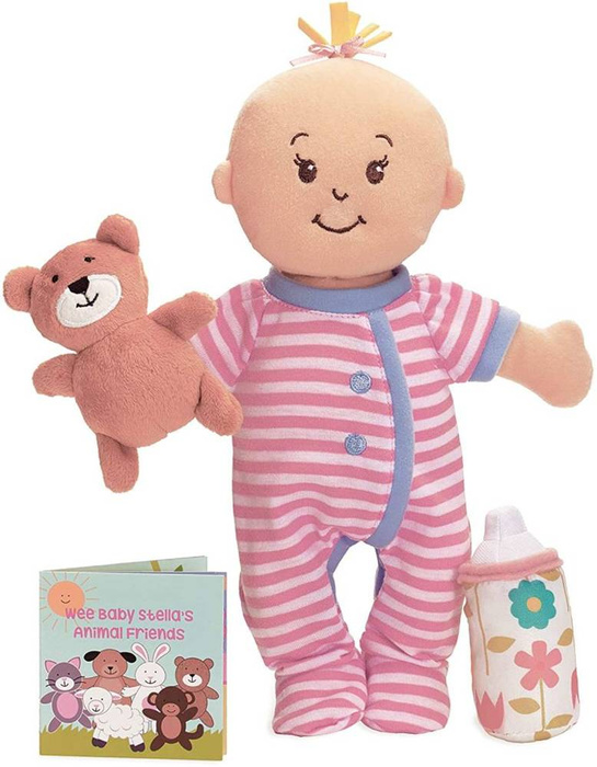 Miękka lalka z misiem pachnąca Baby Stella 152960-Manhattan Toy, przytulanki do spania