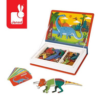 Magnetyczna układanka Dinozaury Magnetibook J02590-Janod, zabawki rozwojowe