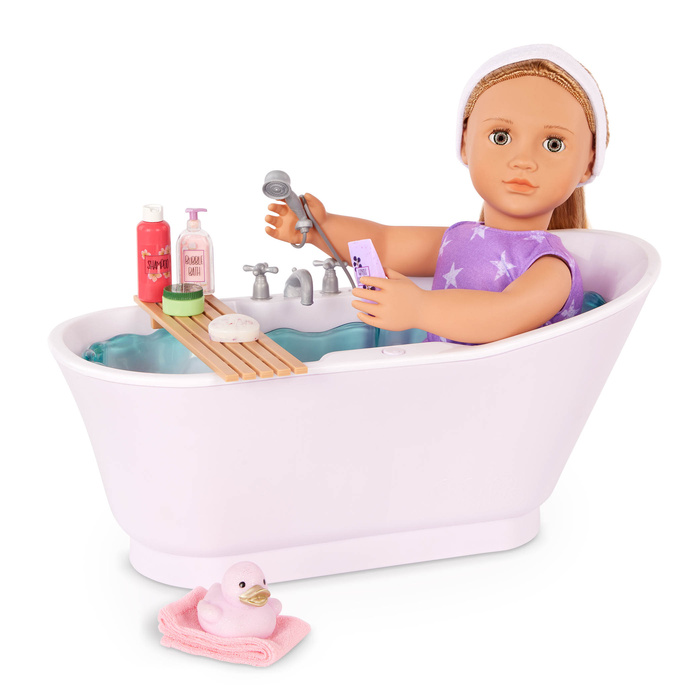 Wanna z akcesoriami i odgłosami kąpielowymi dla lalki Bubbly Bathtime Our Generation BD35420Z